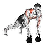 kettlebell alternating renegade row