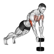 push-up close-grip off dumbbell