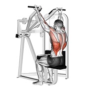 macchina con presa inversa lat pulldown