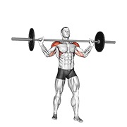 barbell standing wide military press