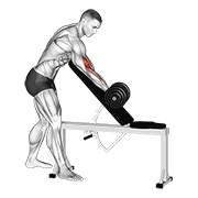 dumbbell standing one arm curl over incline bench